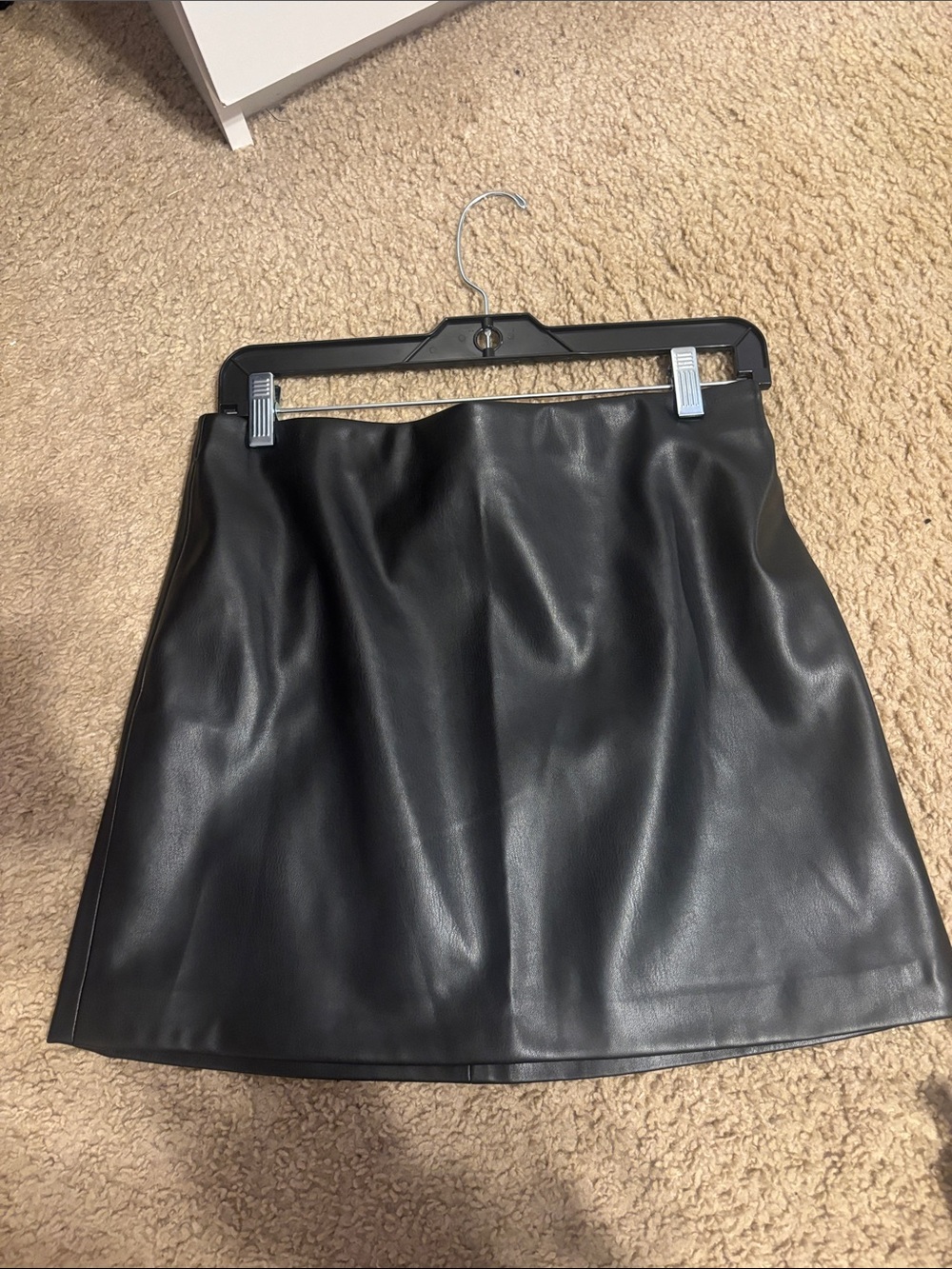 Fashion Nova Black Faux Leather Mini Skirt